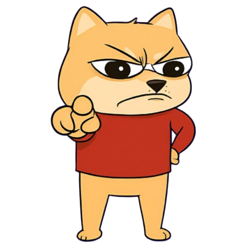 Shiba Inu pointing, representing roadmap