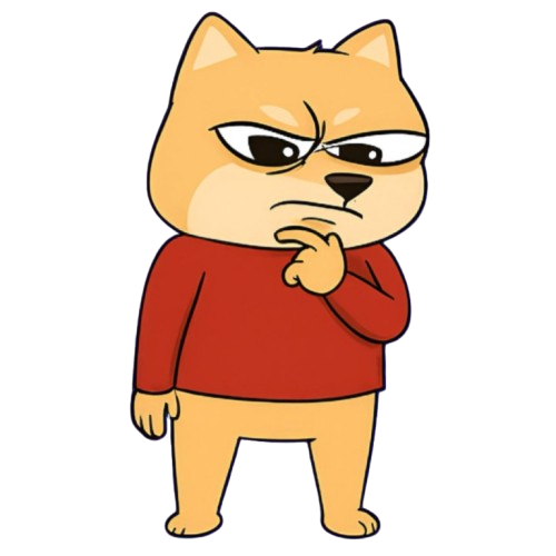 Shiba Inu thinking, representing tokenomics